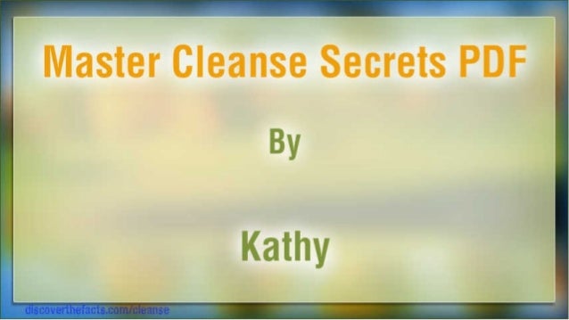 Master Cleanse Pdf